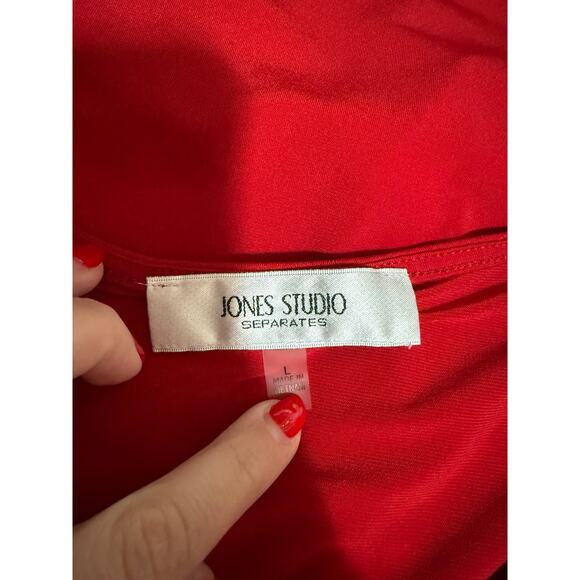 Jones Studio Size Large Red Tank Top Blouse - Picture 2 of 7